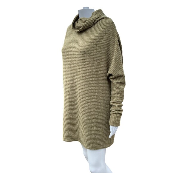 We The Free Womens Kitty Thermal Tunic sz XS Army Green Waffle Casual Oversized - Picture 6 of 14